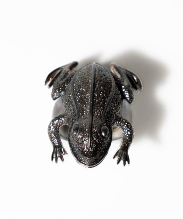 FROG RINGS BY ELEGY OXIDIZED SILVER