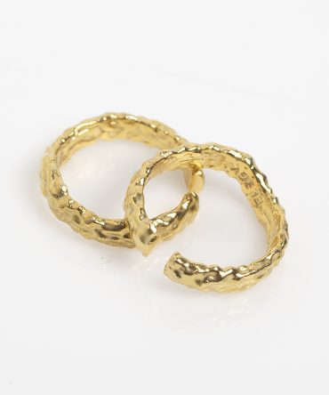 ELEGY WAVY RING GOLD PLATED